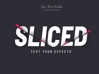 SLICED | Text Effects In Adobe Illustrator effect latter design text text design text effect typography design typograpy text