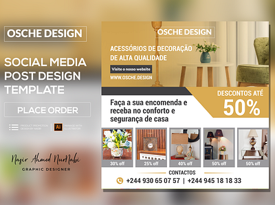 Furniture Social Post Design- OSCHE DESIGN | Nasir Ahmed NurNabi design facebook cover illustration instagram banner instagram post instagram post banner logo socail media banner social media banner social post