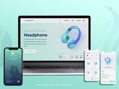 E-Commerce Apps & Web UI Design | Headphone Store