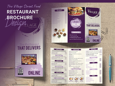 Restaurant Brochure Design | Street Food Menu Design