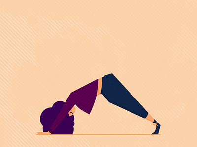 It's yoga time ! affinitydesigner illustration texture truegrittexturesupply woman yoga pose