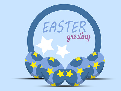 Happy Easter Greeting Decoration Card Design