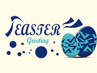 Happy Easter Greeting Decoration Card Design