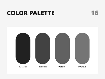 Shades of grey color palette colorschemes design ux visual design