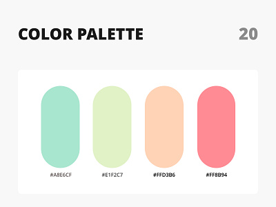 Pastel Rainbow color palette colorschemes design uiux visual design