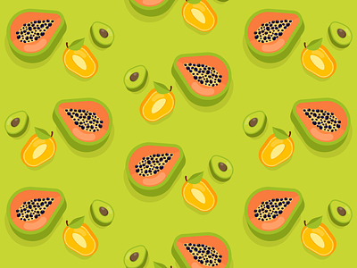 Juicy Fruit Pattern design flat fruits illustration pattern