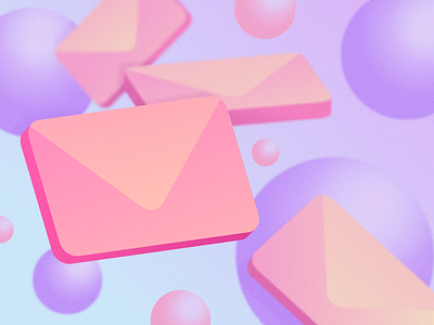 Pastel Background With Envelopes