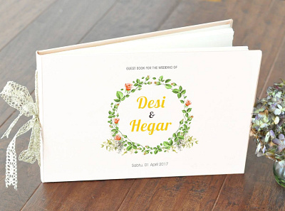 Wedding Guest Book "Desi & Hegar" book design illustration wedding