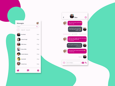 Daily UI 013 - Direct Messaging adobe xd app daily 100 challenge dailyui dailyuichallenge design ui ux