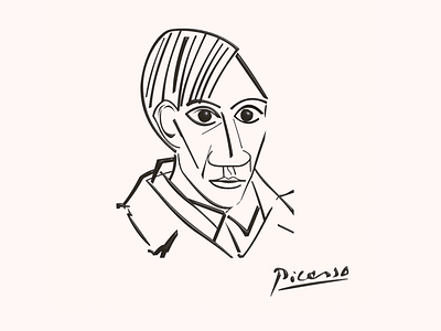 Autoportrait Pablo Picasso art autoportrait pablo picasso autorretrato brasília brazil cubismo design illustration museu paris picasso sketch vector