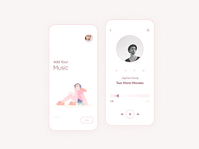 Music App — Light Version app design design art dribbble illustration ios music music app shot ux web