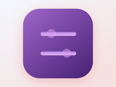 iOS Brush Icon design gradient ios ipad iphone violet