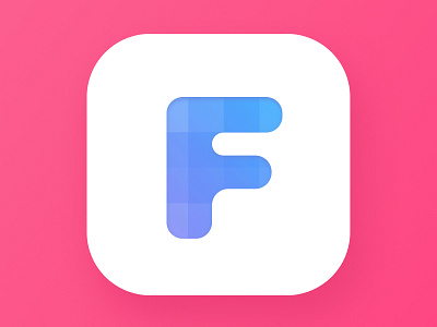 FONT ICON branding design fonts gradient icon ios logo pink typography vector web