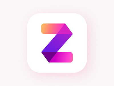 Z - Icon design gradient ios ipad iphone letter logo logodesign logotype pink