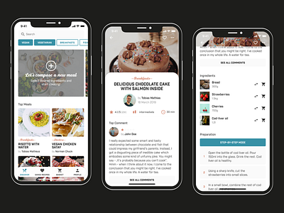 The Culinary App app application clean clear concept culinary design design app flat food food app iphone minimal mobile mobile app mobile design mobile ui ui ui design ux