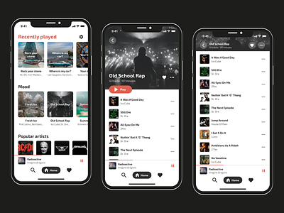 The Music Player app application clean clear concept design flat minimal minimalist mobile mobile app music music app music player simple ui