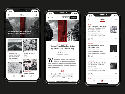 The Magazine App app application clean clear concept design flat interface ios iphone magazine minimal minimalist minimalistic mobile news newspaper ui ui ux ui design