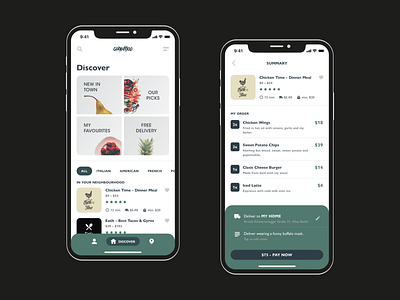The Food Delivery App app application clean clear concept daily ui dailyui design flat food food and drink food app food delivery minimal mobile mockup modern ui ui design ux