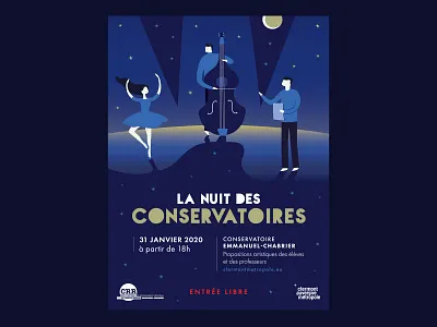 La nuit des Conservatoires branding graphic design illustration print