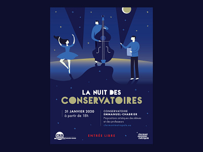 La nuit des Conservatoires branding graphic design illustration print