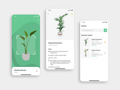 Gaia - Plant care app app application design garden minimal mobile mobile ui plant plant care product design ui ui design ux ux design