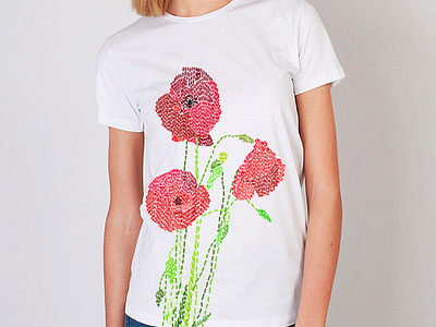 "Red poppies" adobeillustrator design graphic design illustration print stylization typography vector