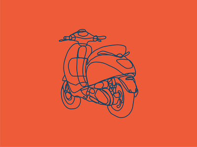 scoots artline design doodle drawing illustration motor scooter vespa