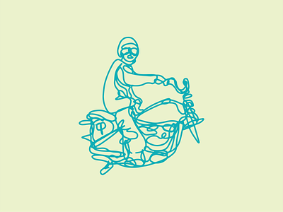 unwheels artline design doodle drawing illustration motor motorcycle