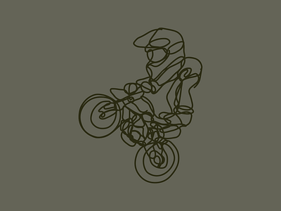 cute crosser artline branding cub design dirtbike doodle drawing illustration logo motor