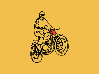 high scramble artline branding cub design doodle drawing illustration logo motor motorcycle scrambler