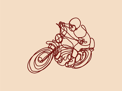 dirtbiker artline biker branding cub design dirtbike doodle drawing illustration logo motor motorcycle