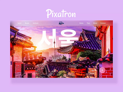 Imagine Your Korea animation app branding design flat graphic design ui ux web website
