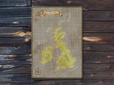 Antique Map of the British Isles antique map britain british isles cartography compass rose design ireland map
