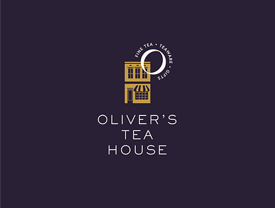 Honorable Mention: Oliver's Tea House Secondary Mark branding design flat graphic design illustration illustrator logo minimal typography vector