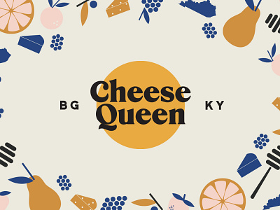 Honorable Mention: Cheese Queen branding design flat graphic design illustration illustrator logo minimal typography vector