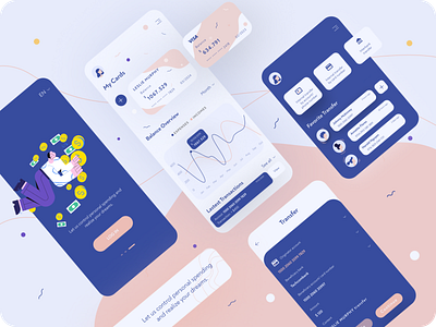 MOBILE BANKING app bank app branding design icon illustration minimal ui ux website