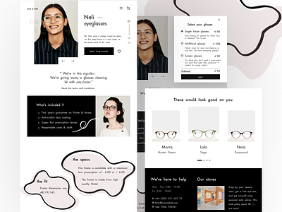 ace & tate branding design eyeglasses flat logo minimal ui ux web website