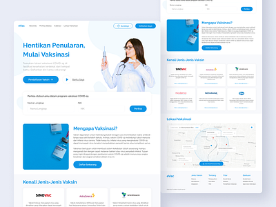 eVac | Vaccination Registration Platform covid covid 19 design landing page ui design ui ux design ux design vaccination vaccine web design website