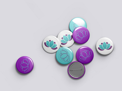 Ana Cláudia Fisioterapeuta bottons identity logo logo design mockup personal logo pins