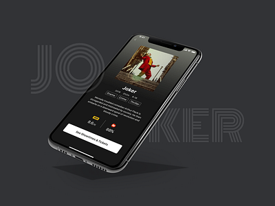 Movie Joker app daily ui design joker mobile mockup movie ui ui design