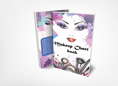 Makeup Chart Book book book cover book cover design branding cover design ebook ebook cover eye catchy book cover graphic design illustration makeup chart makeup chart book professional book cover vector