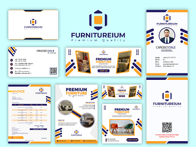 "FURNITUREIUM"- A premium quality furniture company. brand brand design branding cover design design full brand full branding furniture logo logo