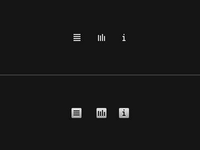 Glyphs Redux black glyphs grey icons simple