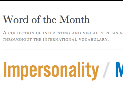 Word of the Month baskerville colors light wotm