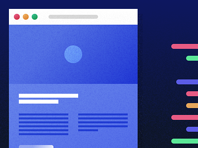 Illustrated Code browser code gradient illustration interface material minimal simple texture ui