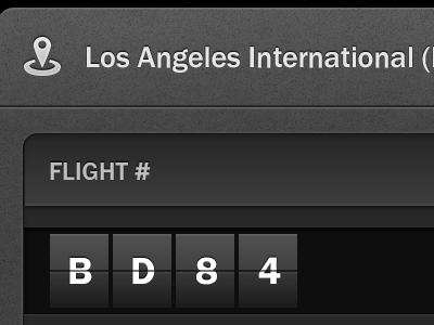 Flight # app dark flip ios ipad numbers ui