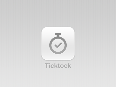 Ticktock for iPhone app icon ios iphone light soft stopwatch tick ticktock
