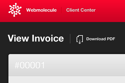 Invoice ID icon pdf red webmolecule