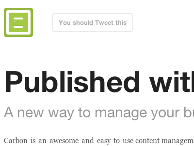 Carbon is live! carbon cms green