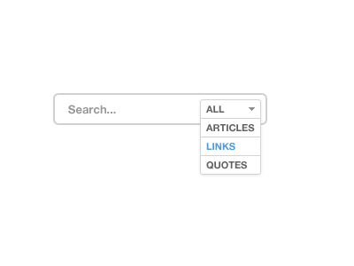 Filter Options filter search simple submenu